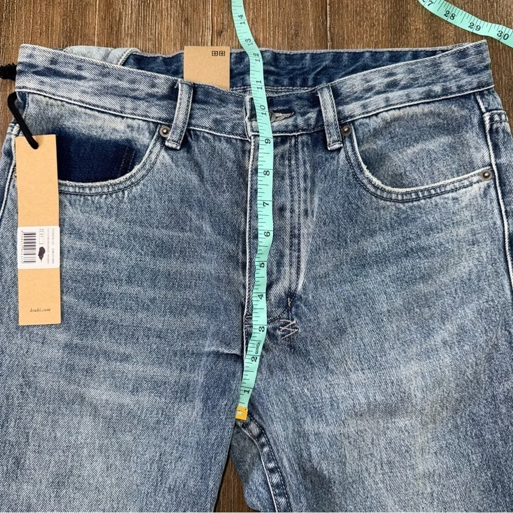 KSUBI Chitch Retrorade Thrashed Blue Slim Straight Tapered Distressed 31x33